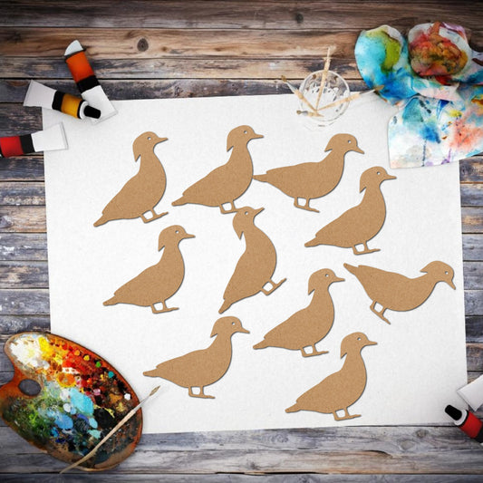 Duck Shaped Cutouts MDF Cutouts set of 10