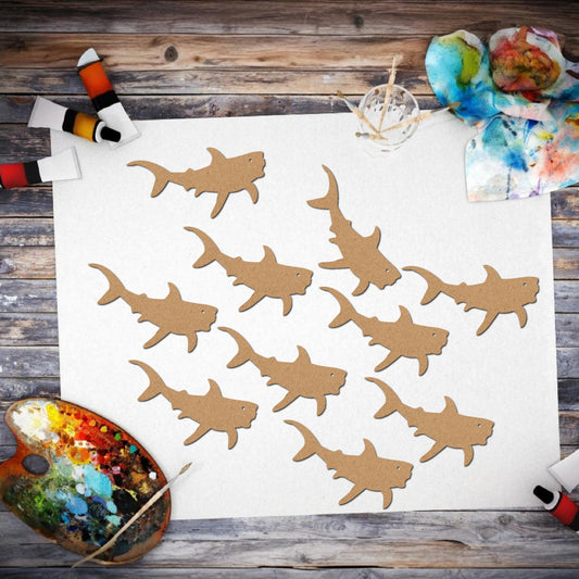 Sharks MDF Shape cutouts