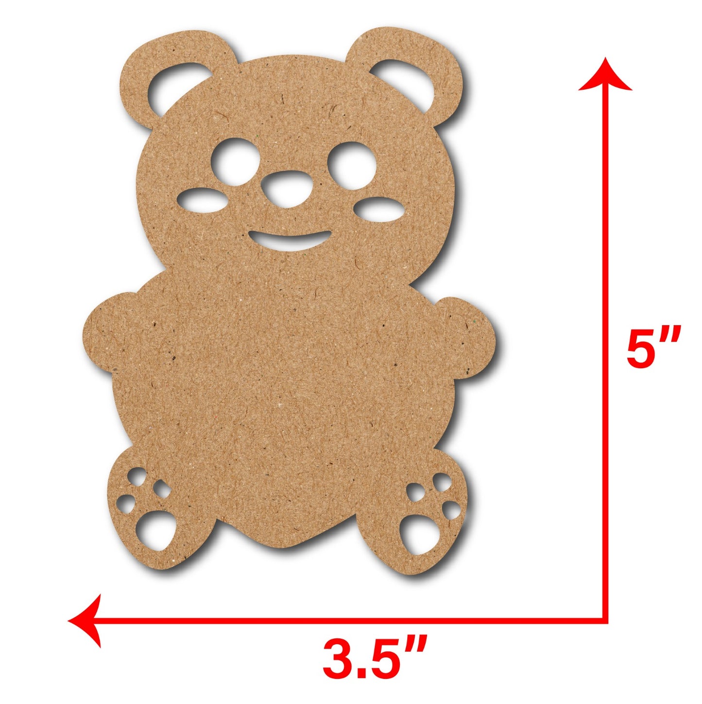 Teddy Bear shape cutouts