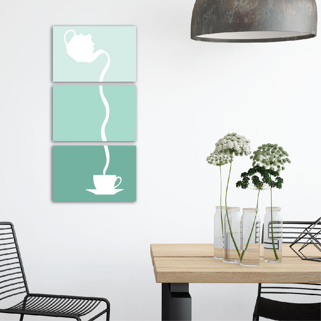 Tea Pouring Grid Abstract Home Decor Artistic Pieces
