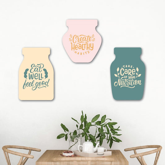 Self Care Quote For Home/Office Wall Hanging Set Of 3
