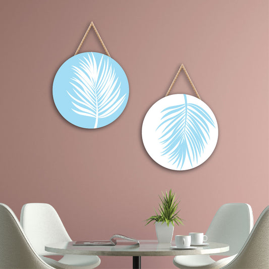 Modern Leaf Art For Wall Hanging Set Of 2