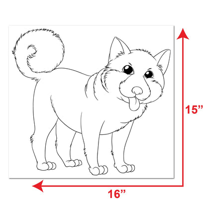 Cute Puppy Sketch DIY Pre-marked Canvas Base