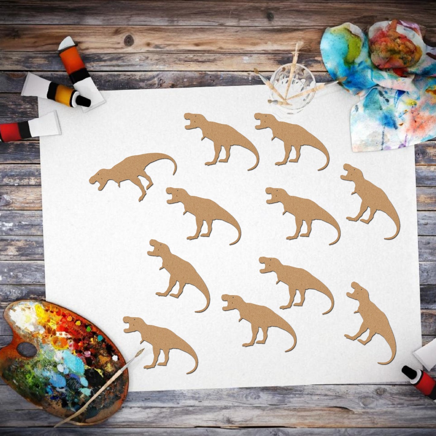 dinosaur MDF shape cutouts