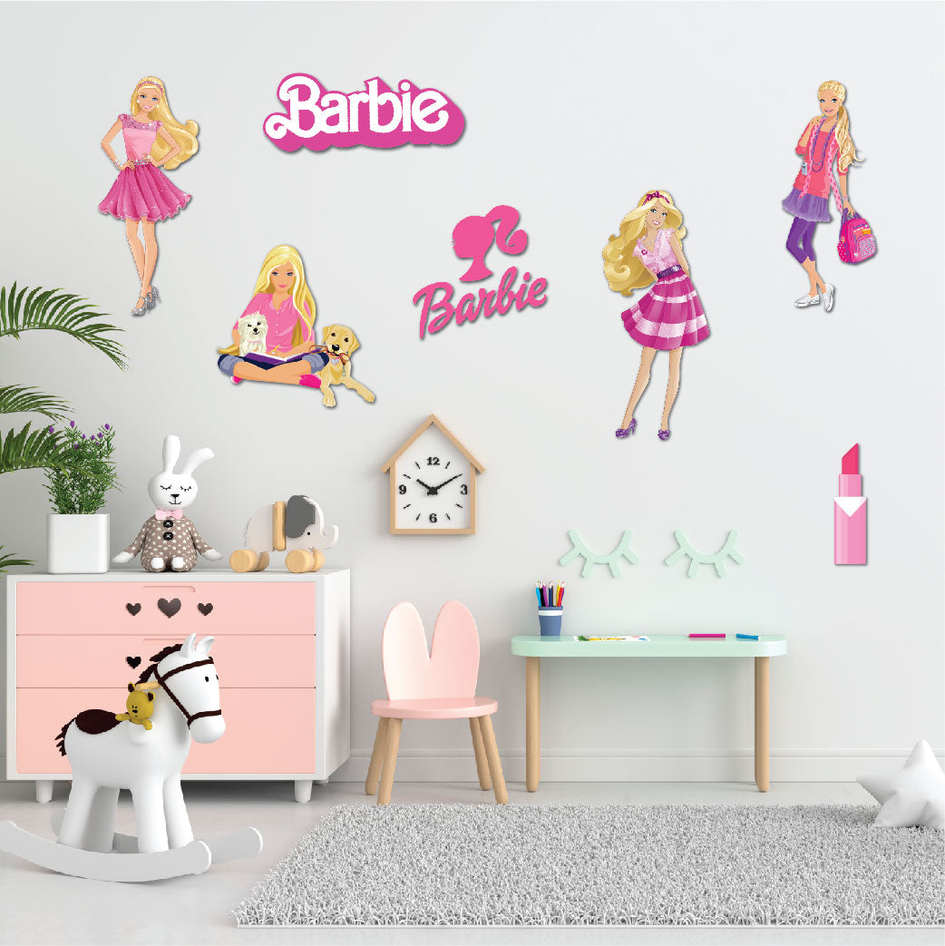 Barbie Theme Sunboard Cutouts Set Of 7
