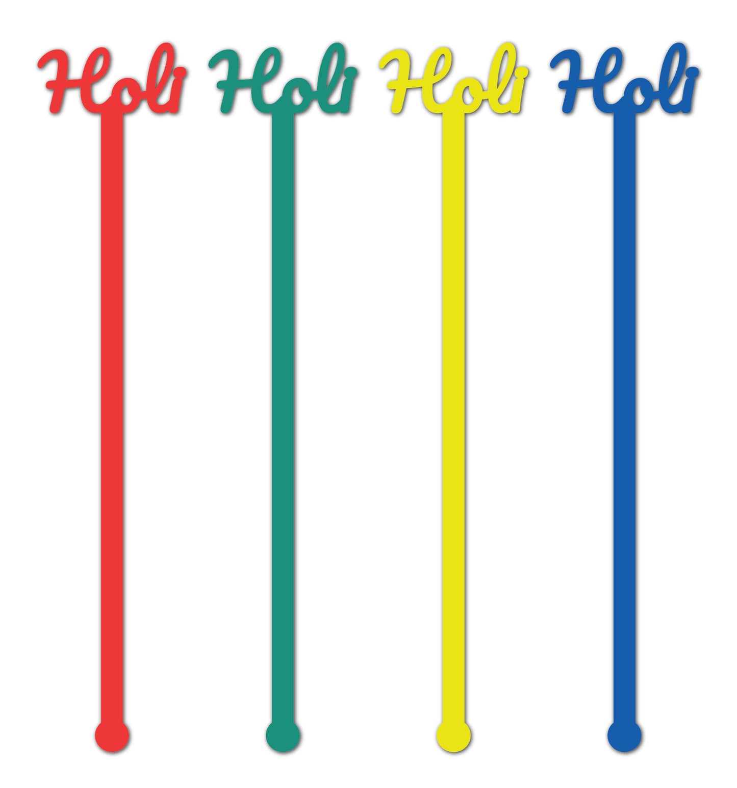 Holi Drink stirrers Set of 4