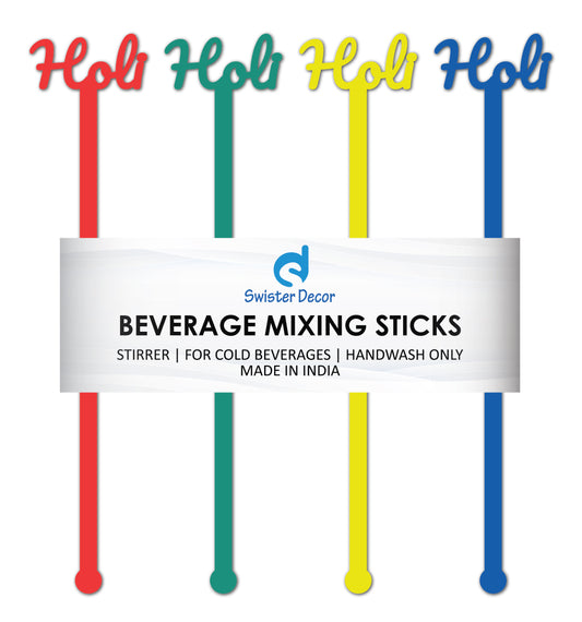 Holi Drink stirrers Set of 4