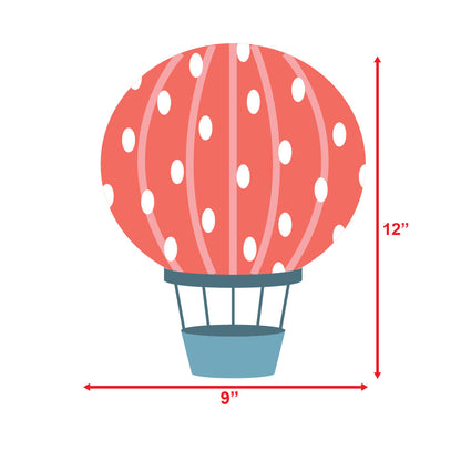 red dtted Hot Air Balloon Sunboard Cutouts