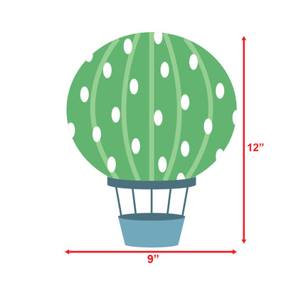 green dotted Hot Air Balloon Sunboard Cutouts 