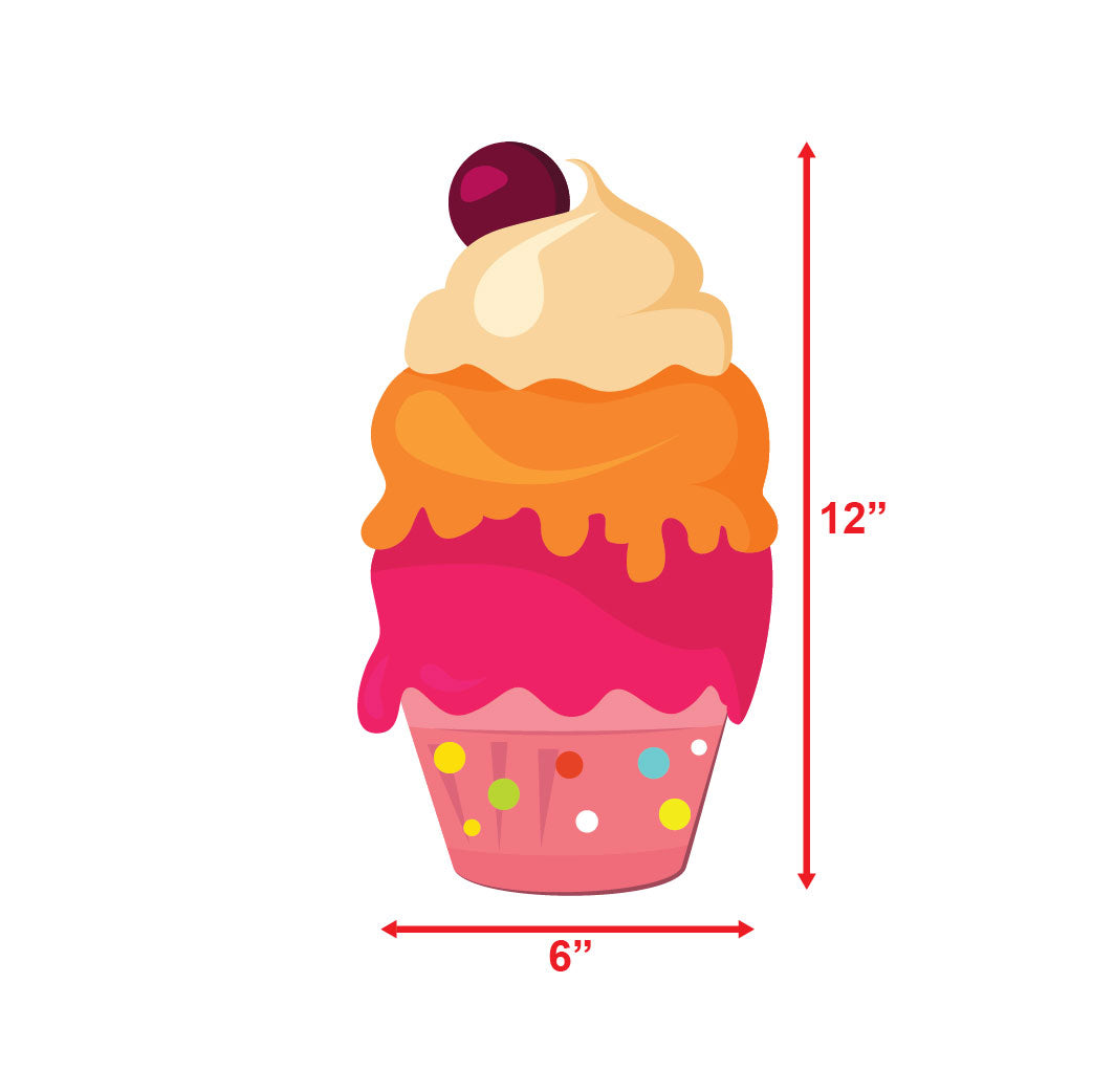 cup ice cream theme sunboard cutouts