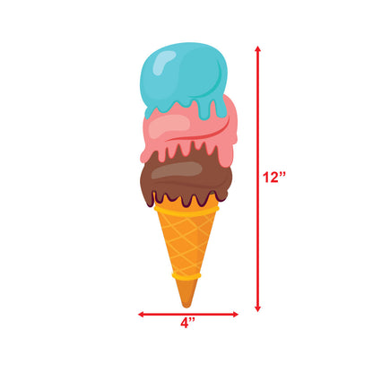 3 layers cone ice cream sunboard cutouts