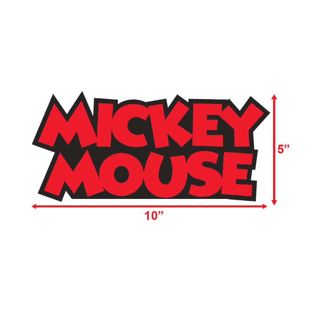 Mickey Mouse name sunboard cutouts