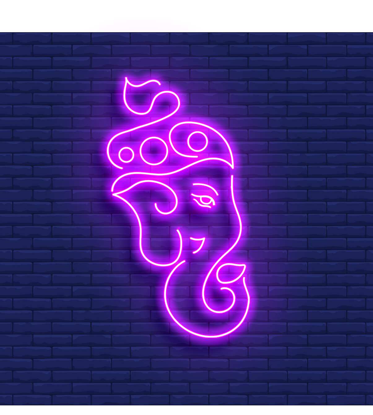 lord ganesha neon light
