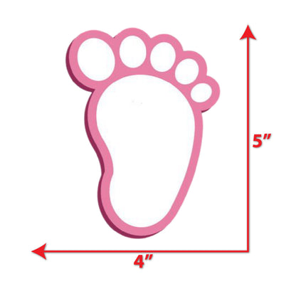 Baby Shower Theme pink foot Small Sunboard Cutouts.