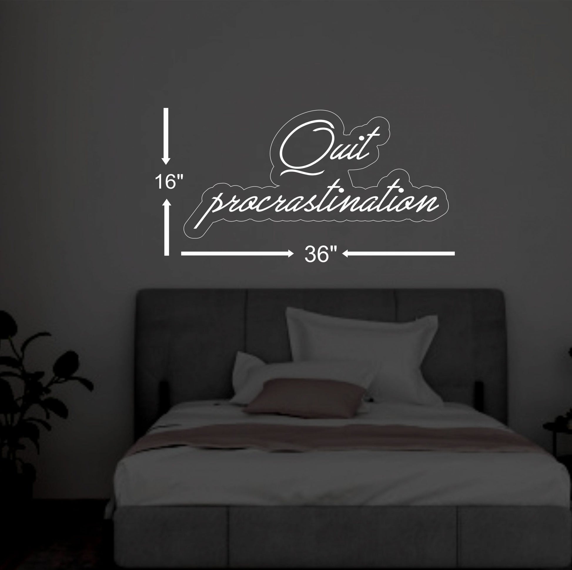 Quit Procrastination neon signs 