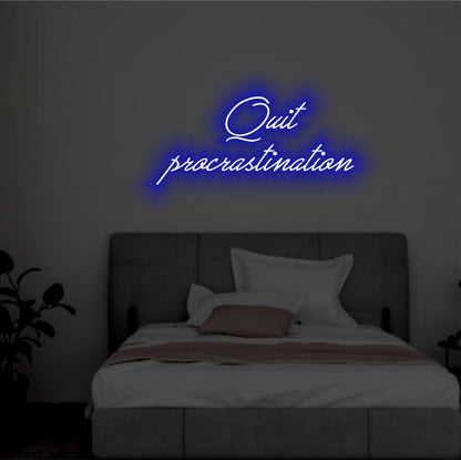 Quit Procrastination neon lights