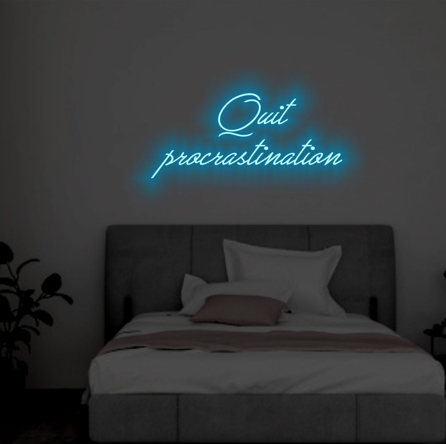 Quit Procrastination neon lights