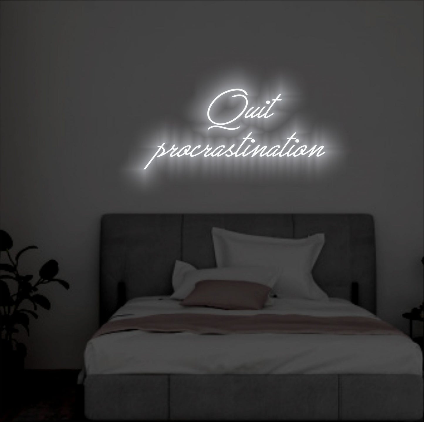 Quit Procrastination neon signs 