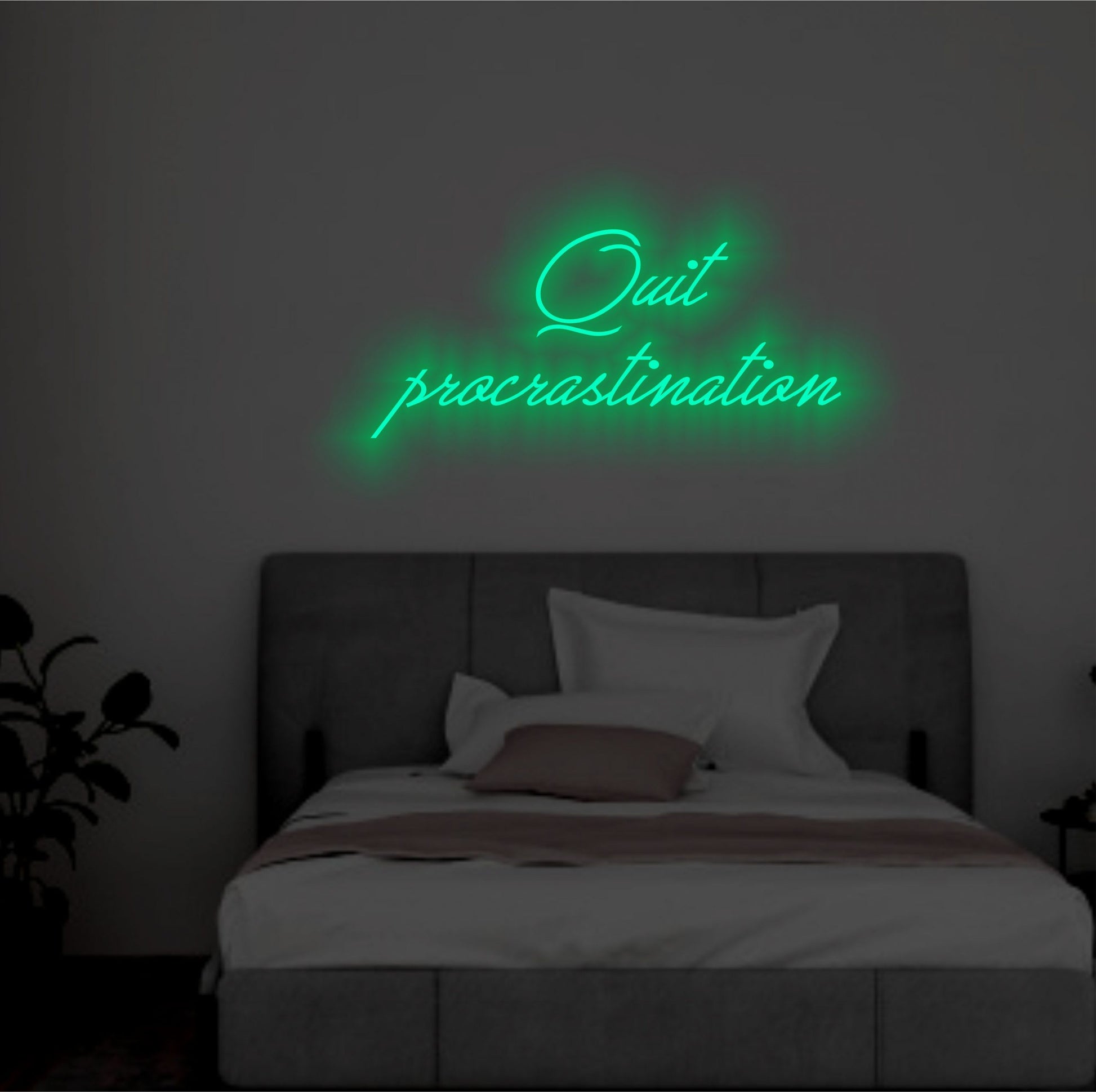 Quit Procrastination neon sign