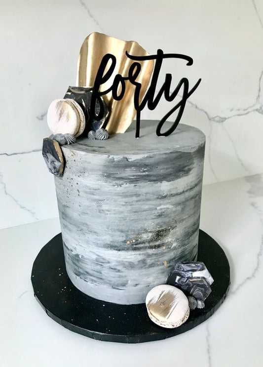 Forty cake topper