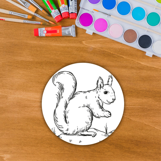 DIY Pre-marked Canvas Base Squirrel Design For Painting