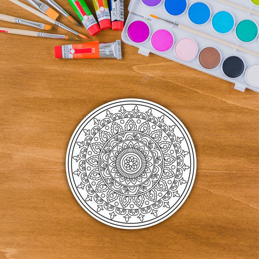 DIY Pre-marked Mandala Design on Canvas Base for Painting, Art & Craft M3