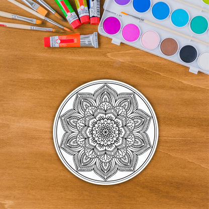 DIY Pre-marked Traditional Mandala Design on Canvas for Painting M4