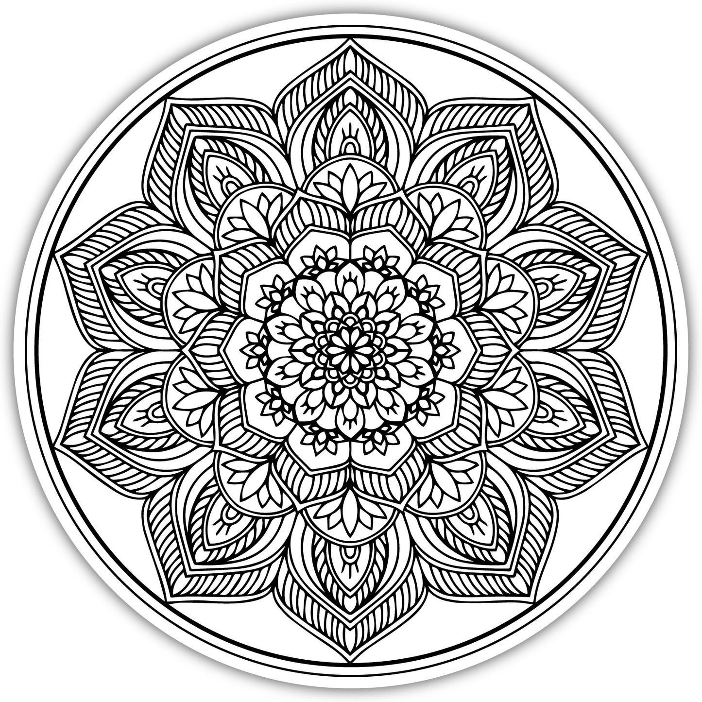 DIY Pre-marked Traditional Mandala Design on Canvas for Painting M4