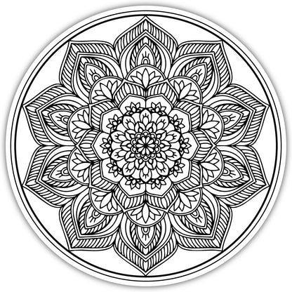 DIY Pre-marked Traditional Mandala Design on Canvas for Painting M4