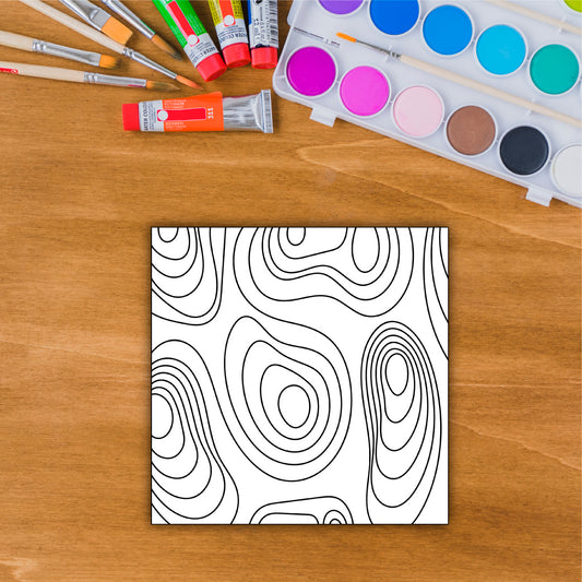 DIY Pre-marked Canvas Base Abstract Design For Painting