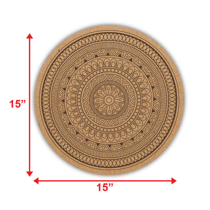 DIY Pre-marked Mandala Design on MDF 3mm Thick for Painting, Art & Craft M5