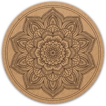 DIY Pre-marked Mandala Design on MDF 3mm Thick for Painting, Art & Craft M7