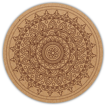 DIY Pre-marked Mandala Design on MDF 3mm Thick for Painting, Art & Craft M1