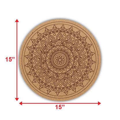 DIY Pre-marked Mandala Design on MDF 3mm Thick for Painting, Art & Craft M1