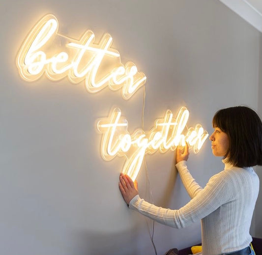 Better Together neon glow lamps 