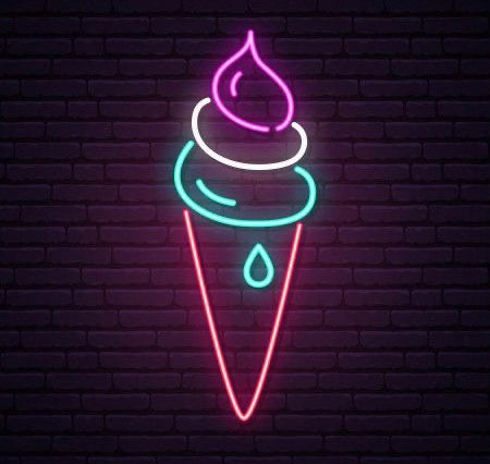 Softy Cone Neon Light With Adapter