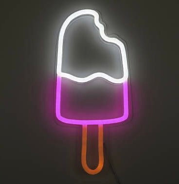 Ice Cream Neon Sign Multi Colour With Adapter