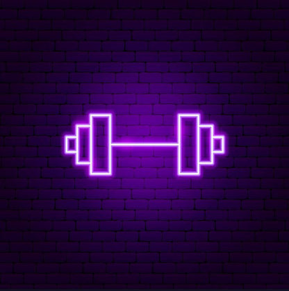 Dumbbell neon sign
