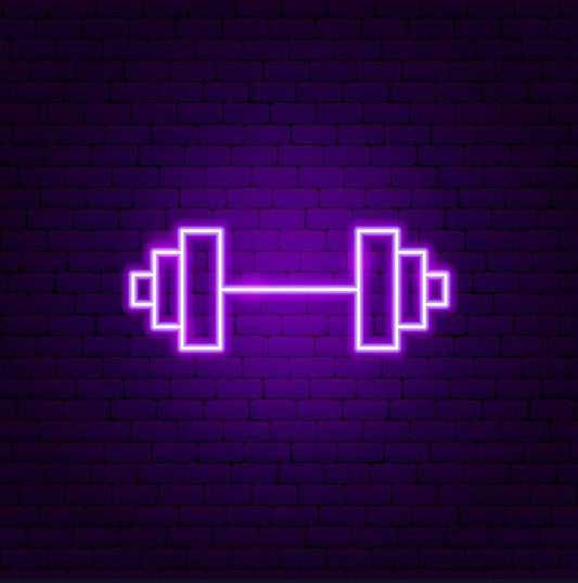 Dumbbell neon sign
