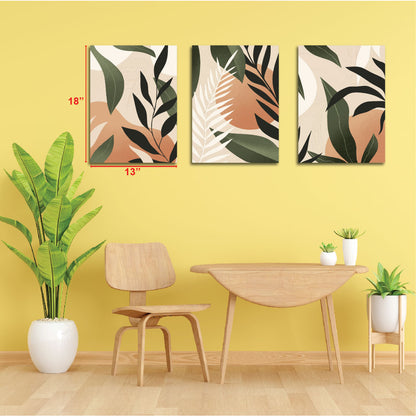  vibrant leaf abstract canvas painting 