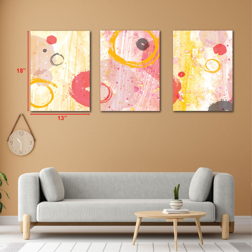 colour pop free hand brush canvas printed painting