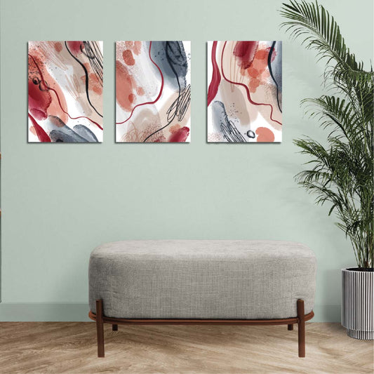 Abstract Modern Art Canvas Printed Painting Set Of 3