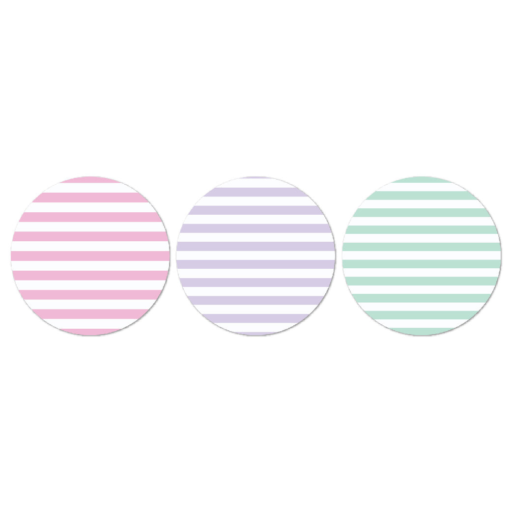  horizontal stripes round shaped wall art 