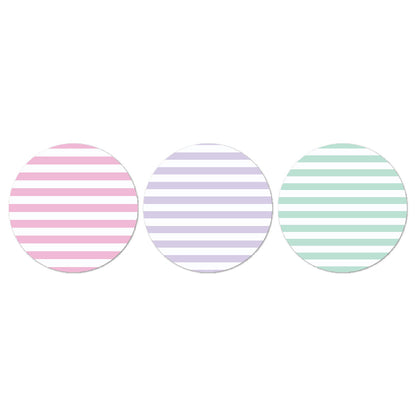  horizontal stripes round shaped wall art 