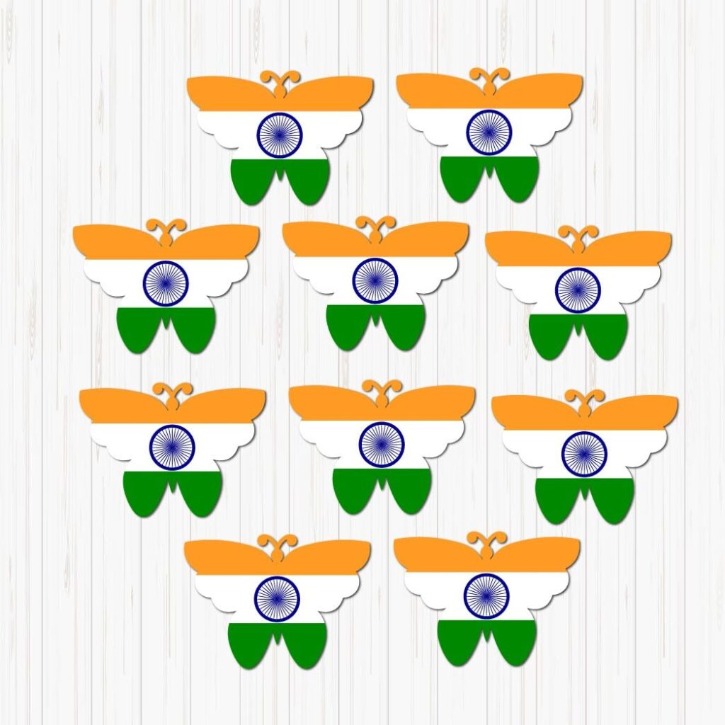 Tricolor Butterfly Small Sunboard Cutouts