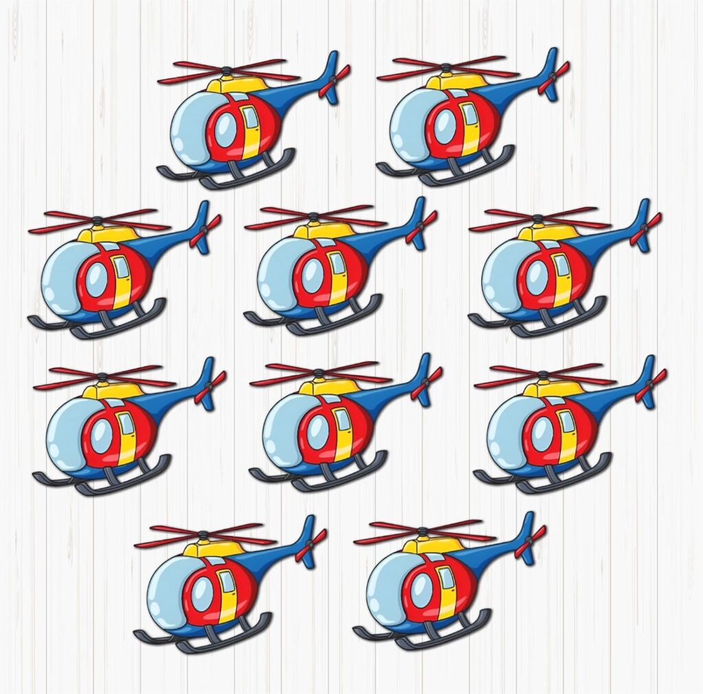Helicopter Small Sunboard Cutouts