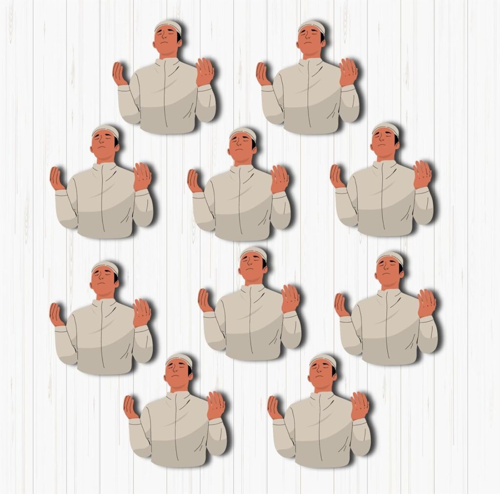 Muslim Man Ramzan Pray Small Sunboard Cutouts