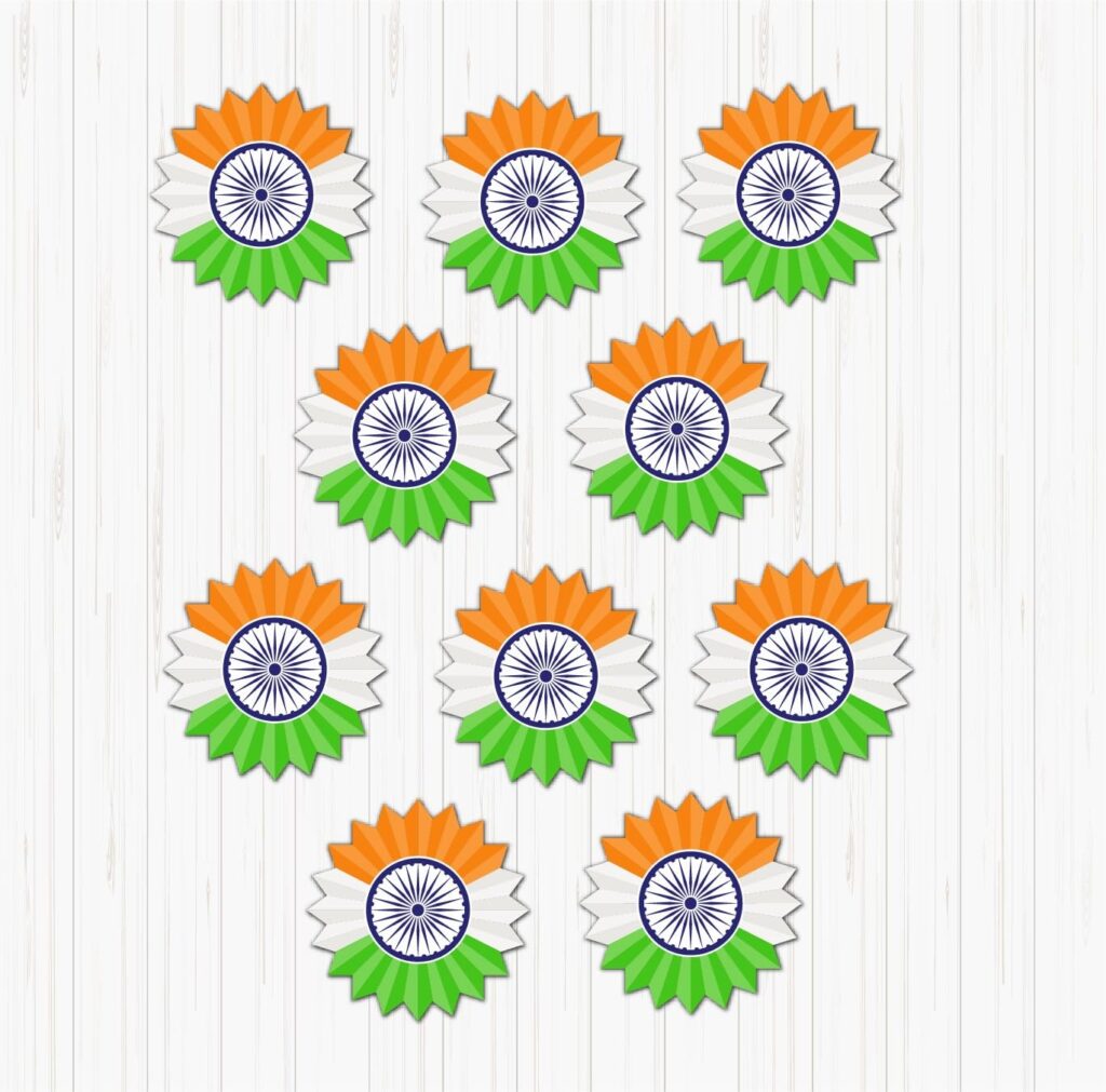 Tiranga Flower Small Sunboard Cutouts