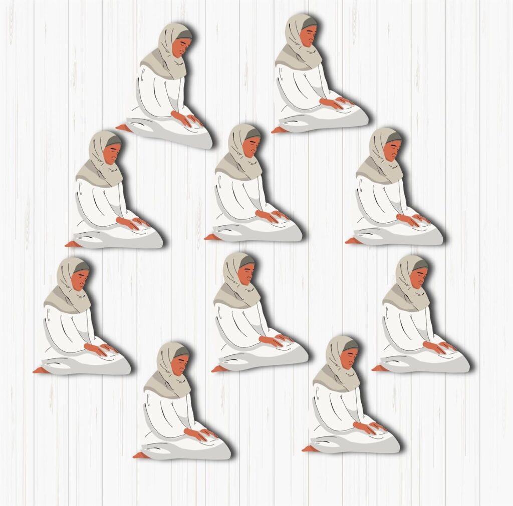 Muslim Woman Ramzan Pray Small Sunboard Cutouts