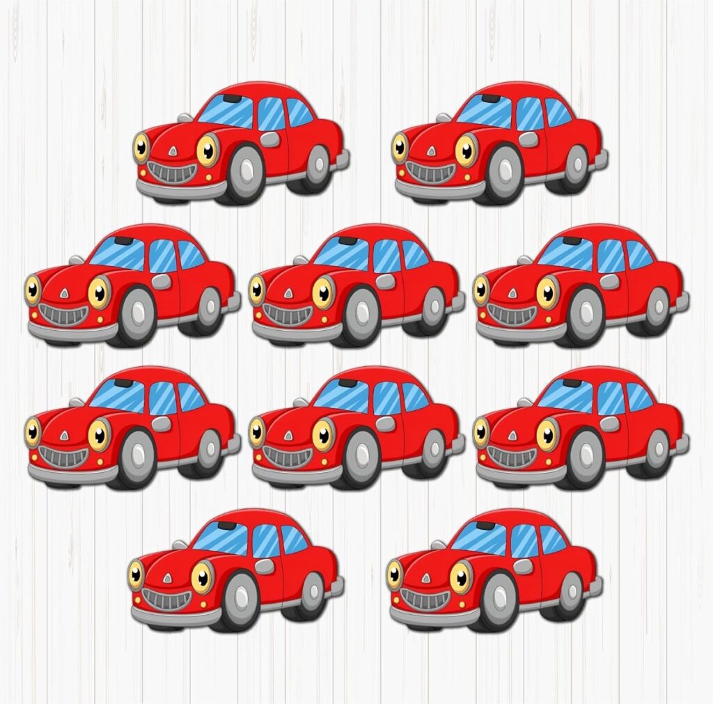 Smiling Red Car Small Sunboard Cutouts